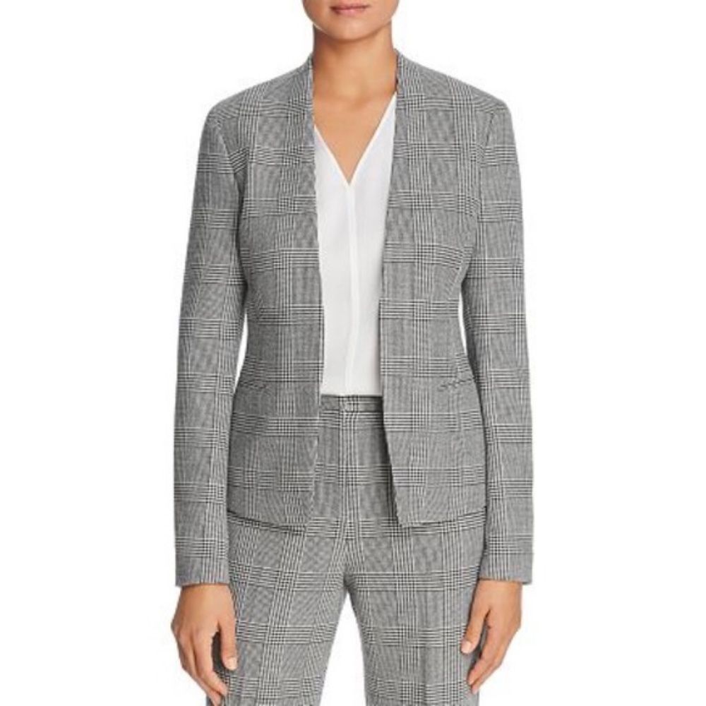Hugo Boss Jalesta Check Open Blazer